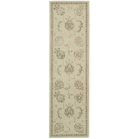 NOURISON Regal Area Rug Collection Sand 2 ft 3 in. x 8 ft Runner 99446055170